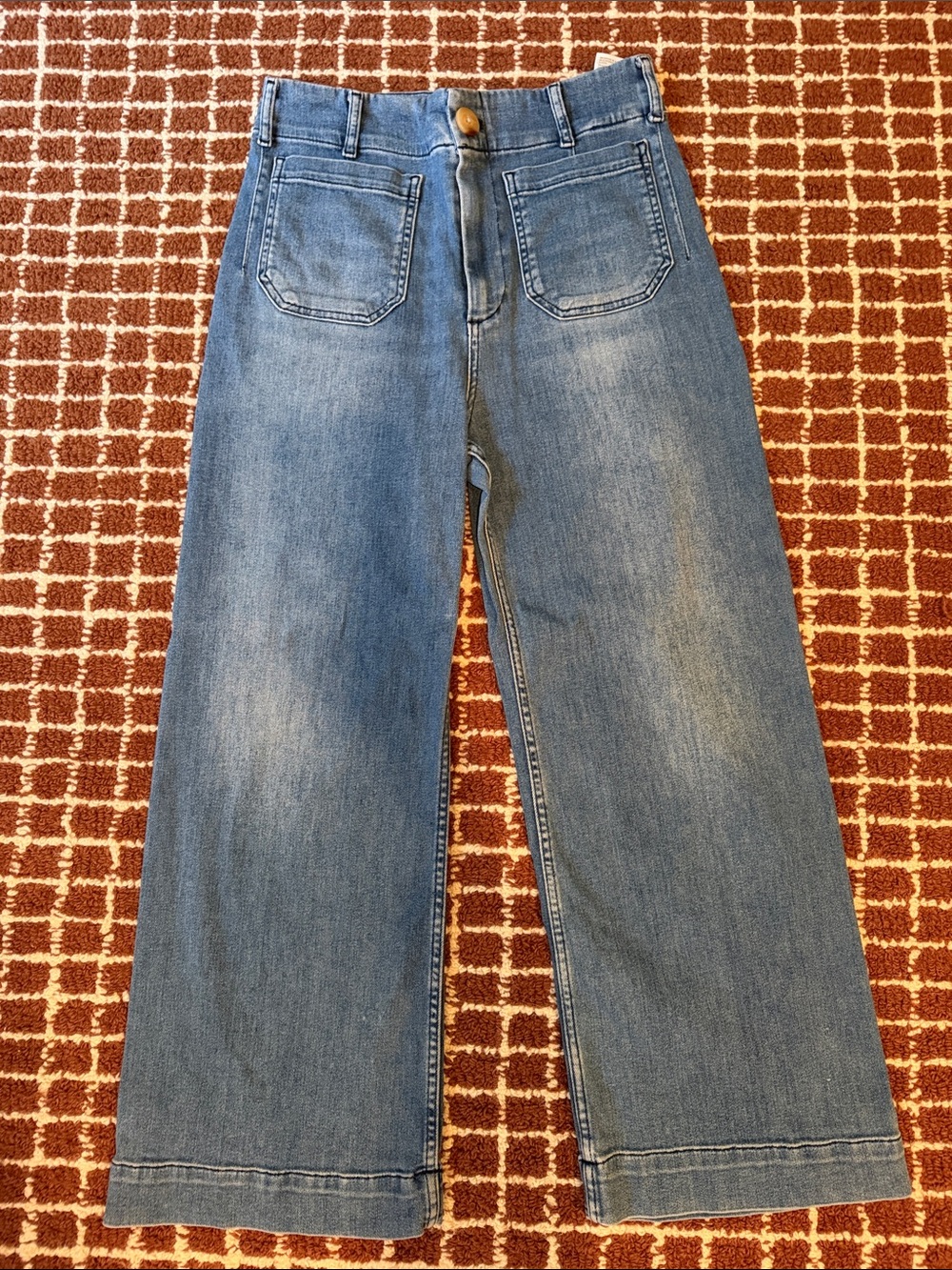 Maeve Collette cropped in medium denim